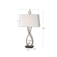 thumbnail image 3 of Uttermost Ferndale Scroll Metal Lamp in Antiqued Silver Champagne, 3 of 3