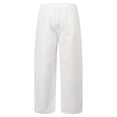 thumbnail image 4 of Caqnni Men's Motion Flat Front Regular Straight Pant (White,XXL), 4 of 9