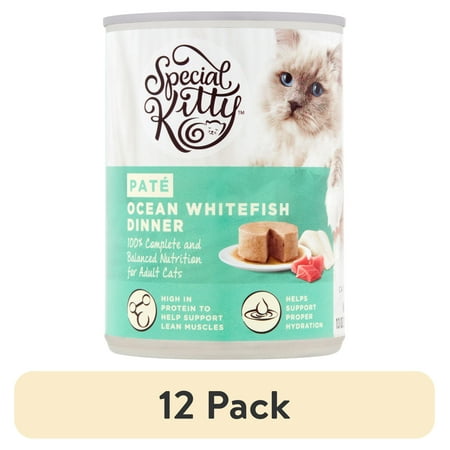 (12 pack) Special Kitty Ocean Whitefish Dinner Pate Wet Cat Food, 13 oz Can