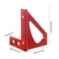 thumbnail image 5 of Triangular Ruler Red Triangular Ruler High Aluminum Alloy Triangular Ruler Layout Measuring Tool for Eng, 5 of 10