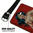 thumbnail image 3 of Wonder Woman Character Rectangle Leather Luggage Card Suitcase Carry-On ID Tag, 3 of 5