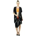 thumbnail image 5 of Bimba Women Lightweight Georgette Waterfall Shrug Asymmetrical Hem Open Front Coverup, 5 of 9