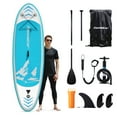 thumbnail image 1 of Famistar 8'7" Inflatable Stand Up Paddle Board SUP w/ 3 Fins, Adjustable Paddle, Pump & Carrying Backpack, 1 of 13