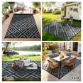 GOTGELIF 9x12 Outdoor Rug Waterproof Outdoor Area Rug Reversible