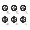 thumbnail image 2 of 6 Pcs Luggage Suitcase Rubber Wheel Black PU Roller 75mm Dia 110.23lbs, 2 of 4