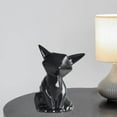 thumbnail image 3 of Matt Ceramic Fox Figurine Desktop Sculpture Craft Home Decoration Black S, 3 of 9
