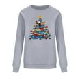 thumbnail image 6 of Womens Crewneck Christmas Sweatshirts Top Fashion Cute Xmas Tree Printed Shirts Pullover Winter Long Sleeve Sweaters Loose Plus Size Blouses Tops, 6 of 6