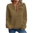 thumbnail image 5 of HAiming Pullover Hoodless Sweatshirt for Women Long Sleeve V Neck Solid Color Tops Soft Lightweight Clothes, 5 of 9