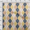 thumbnail image 3 of oneOone Velvet Teal Blue2 Fabric Check Argyle Sewing Craft Projects Fabric Prints By Yard 58 Inch Wide, 3 of 4
