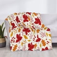 thumbnail image 4 of Throw Blanket for Couch Sofa and Bed, fall laef Maple Soft Plush Throw Blanket, Fuzzy Cuteness Comfy Warm Washable Flannel Blanket Throws for All Season, 4 of 8