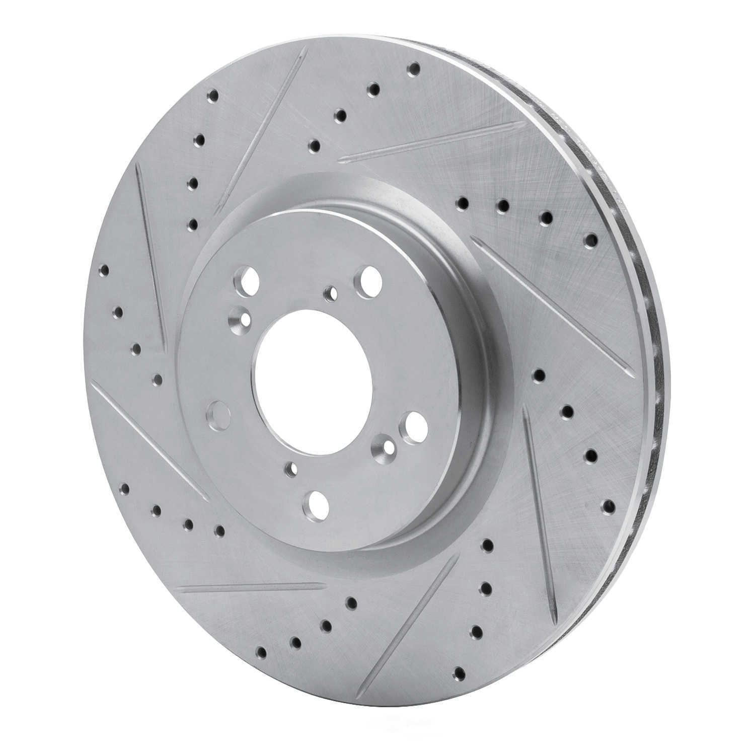 Dynamic Friction Company 631-59053L DFC Brake Rotor - Drilled And Slotted - Silver