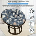 thumbnail image 2 of Topchances Papasan Chair Cushion, 47 inch Overstuffed Round Papasan Chair Cushion Only, Thicken Papasan Seat Cushion, Leaves, 2 of 10