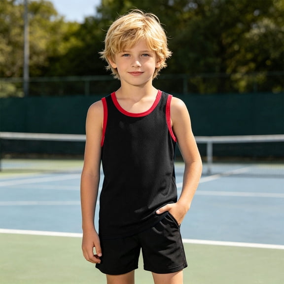 Toddler Kids Girls Boys Tank Tops Casual Sleeveless Summer Casual Tops Beach Holiday Sports Shirts Vest Casual Blouse 4-5 Years
