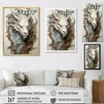 thumbnail image 4 of Designart "Enchanting Realm Of The Dragon" Dragons Floater Framed Wall Art Living Room, 4 of 5