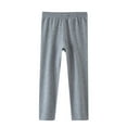 thumbnail image 2 of Cowsor Kids Boys Girls Spring Fall Solid Elastic Waist Casual Sports Lounge Pants Soft Base Layer Comfort Long Trousers For 3-15 Years Old, 2 of 6