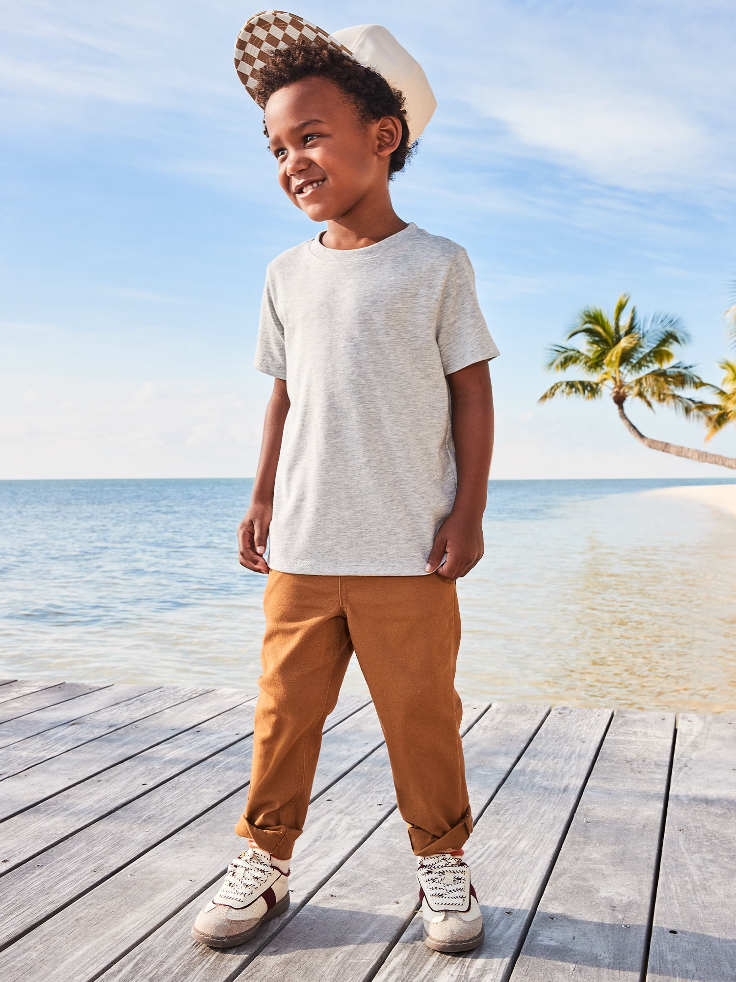 Garanimals Newborn, Baby & Toddler Boys Straight Leg Twill Pants, Sizes 0-6T