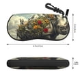 thumbnail image 2 of KLL Floral Rhino With Birds Print Eyeglass Case for Men & Women's Classy Travel Eyewear Holder Case Zipper Eyeglasses Case With Hook, 2 of 6