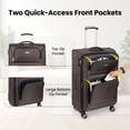 thumbnail image 6 of 30" Softside Large Checked Luggage Lightweight Expandable Suitcase with Spinner Wheels & TSA Lock,Coffee - WD1622, 6 of 12