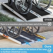 Wheelchair Ramps, Adjustable Portable, 600 lb capacity, 8 Ft Scooter Ramp