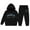 Black, variant on WOYY Toddler Girls 2 Piece Letter Print Hoodie Sweatpants Outfits Sweatsuit, Sizes 2-3T