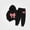 Black, variant on Vornjynx Girls 2 Piece Outfit(2-7)Hooded Sweatshirt with Bear and Butterfly Bow Print and Elastic Waist Jogger Pants Set Casual Clothing Set Gray Size 5T