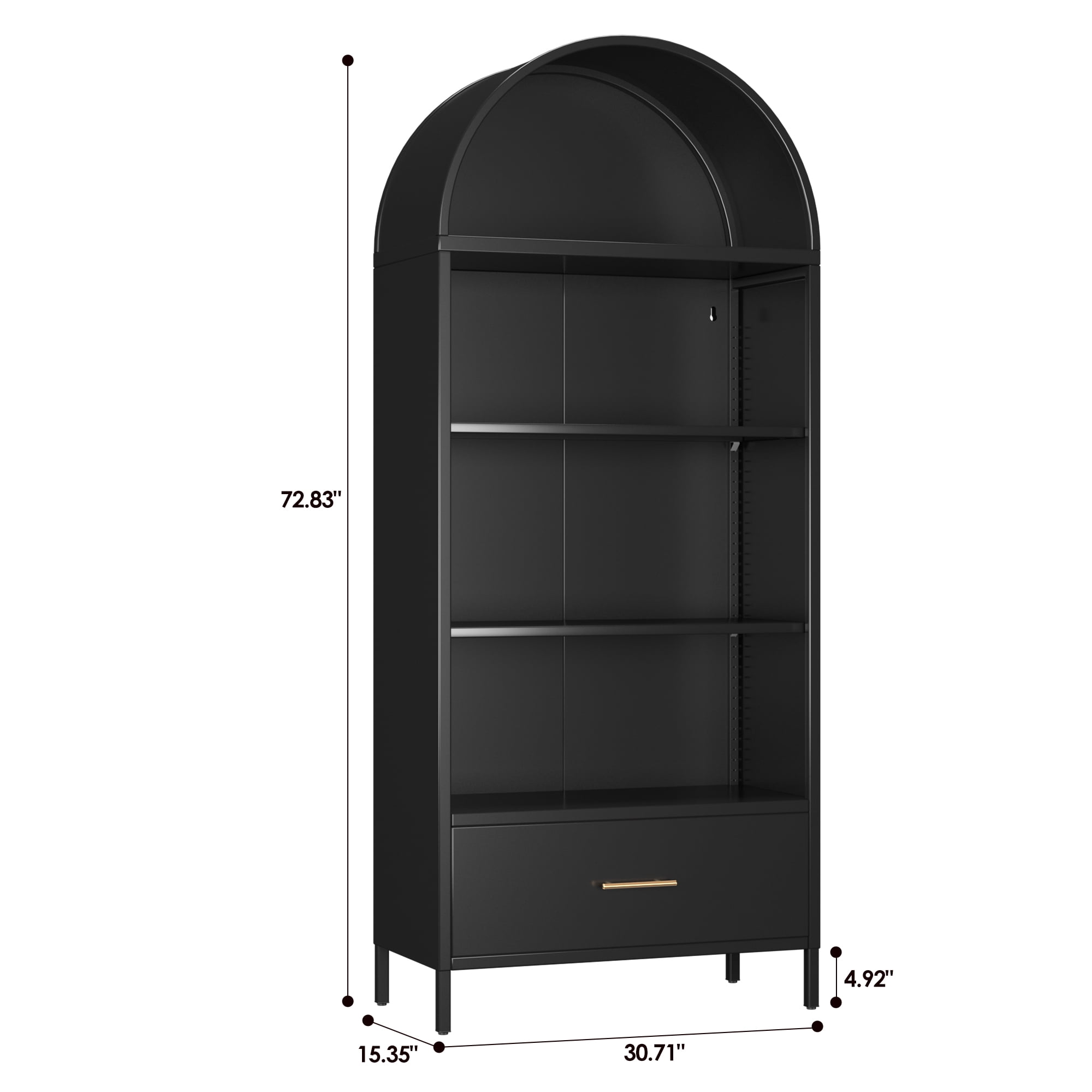Supeer 73" Arched Storage Display Cabinet，Assembly Required