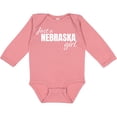 thumbnail image 3 of Inktastic Just a Nebraska Girl Born and Raised Girls Long Sleeve Baby Bodysuit, 3 of 5