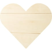 Plaid Wood Surface, Heart Shaped Plaque, 1 Piece, 12 1/2" x 12 1/8"