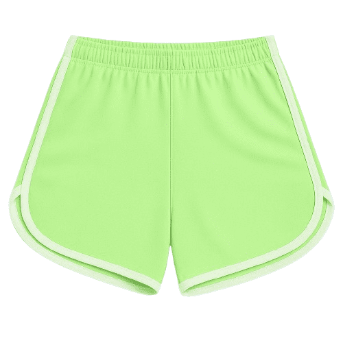 Girls’ Cotton Summer Shorts, Green, Size 7/8Y