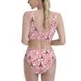 thumbnail image 5 of High Waisted Bikini Sets For Women, Tower Flower Swimsuits Tummy Control, Two Pieces Bathing Suit, 5 of 8