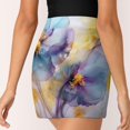 thumbnail image 5 of Abstract Xray Flowers Collection Women's Shorts Non-Slip Single Pocket A-line Trouser Skirt Summer Shorts Casual Shorts for Women, 5 of 7