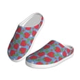 thumbnail image 2 of Lsque Hand Drawn Strawberry Pattern Womens Comfort Cotton on Scuff With Memory Foam and Anti-skid Sole Slipper-35/36, 2 of 7
