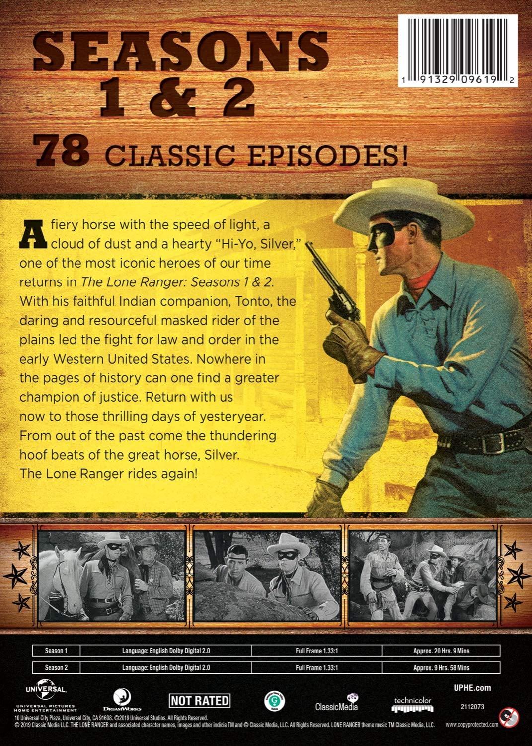 The Lone Ranger: Seasons 1 & 2 (DVD), Universal Studios, Drama