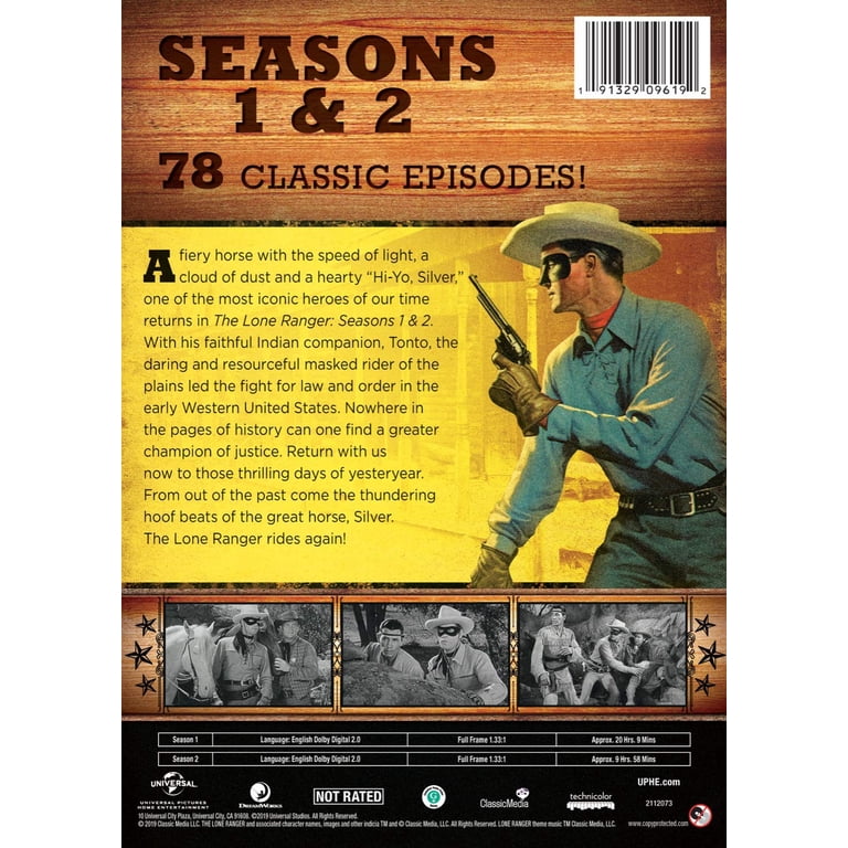 The Lone Ranger: Seasons 1 & 2 (DVD), Universal Studios, Drama
