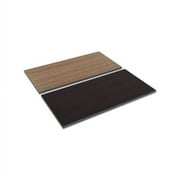 Reversible Laminate Table Top Rectangular, 47 5/8w x 23 5/8d, Espresso/Walnut