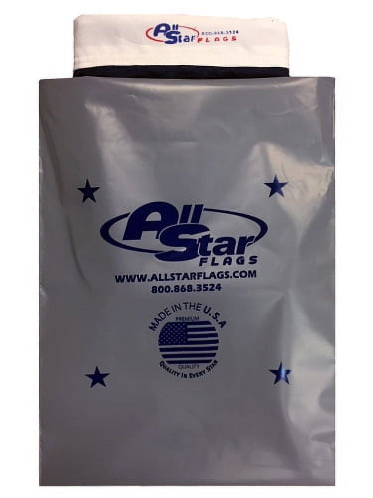 HEAVY-DUTY American Flag 3x5' - 100% Made in the USA - Durable, Long Lasting, Rich Polyester Material - Embroidered Stars, Sewn Stripes with Lock Stitching, Four Rows of Lock Stitching on the Fly End
