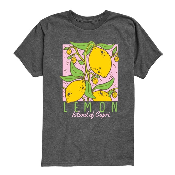 Instant Message - Lemon Island of Capri - Youth Boys Short Sleeve Graphic T-Shirt