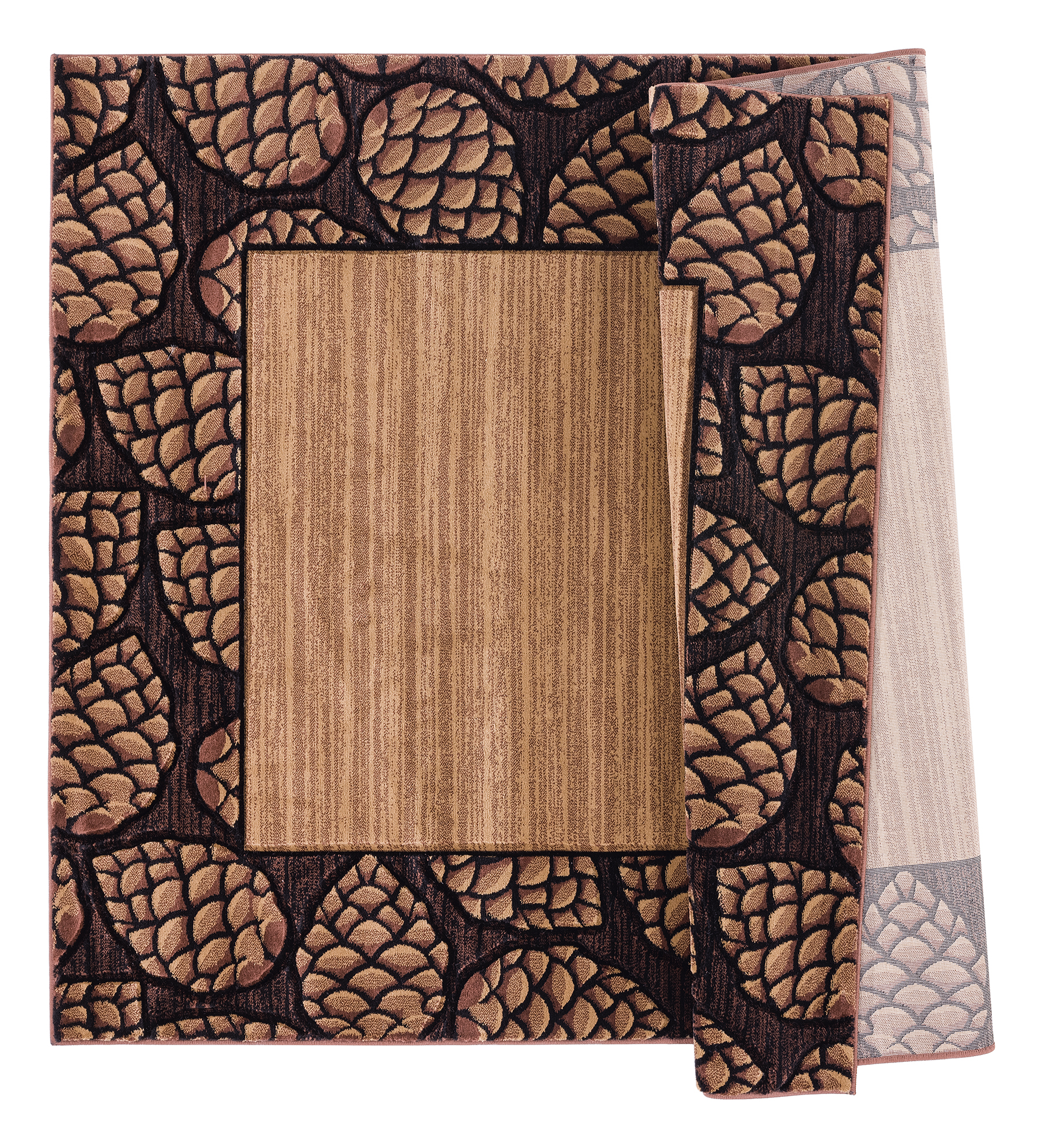 United Weavers Rustic Forest Pine Top Lodge Border Runner Rug, Beige, 2'7" x 7'4"