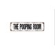 thumbnail image 1 of Letrero de metal rústico para puerta o calle con nombre de The Pooping Room, divertido letrero para baño o baño, tamaño de placa: 4 x 16 pulgadas, 1 of 4