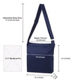 thumbnail image 2 of Muka Canvas Shoulder Bag with Zipper, Royal Blue Hobo Crossbody Handbag Casual Tote, 2 of 6