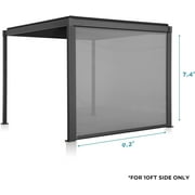 Mirador 10' 80/88S Outdoor Pergola Aluminum Pull Down Privacy Screen, Charcoal (Pergola accessory)
