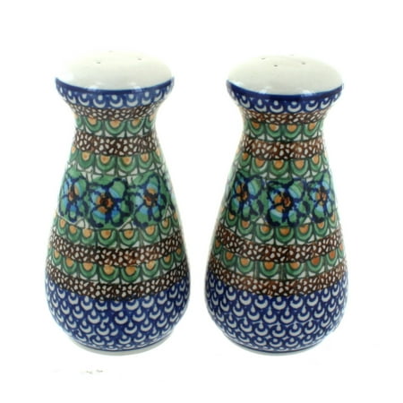 Polish Pottery Mardi Gras Large Salt & Pepper Shakers