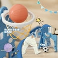 thumbnail image 3 of XJD 5 in 1 Kids Slide for Toddlers Age 1-3 Slide and Swing Set Climber for Children Baby Indoor Outdoor, Basketball Hoop, Football Gate, Playsets Playground Sets for Backyards, Blue, 3 of 11