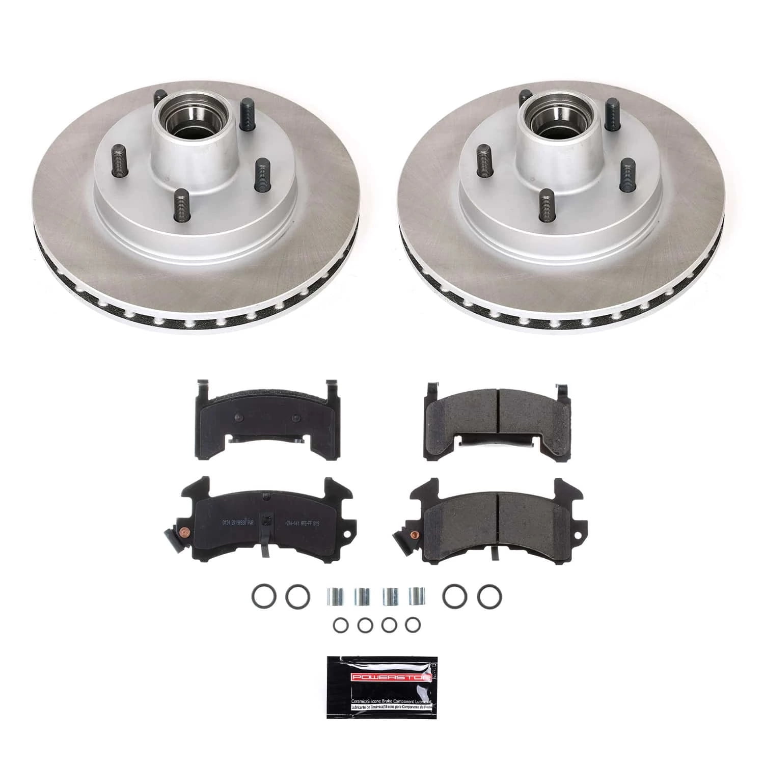PowerStop Front Semi-Coated Rotor and Low-Dust Ceramic Brake Pad Kit SC1985