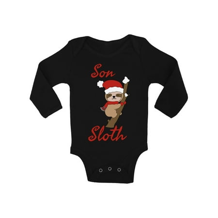 

Awkward Styles Ugly Christmas Baby Outfit Bodysuit Xmas Son Sloth Baby Romper