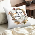 thumbnail image 5 of Fall Autumn Thanksgiving Pumpkin Throw Pillows Cover 18x18 Set of 2 Grey White Orange Flowers Leaves Harvest Pillow Covers Thankful Blessed Decorative Pillow Cases for Outdoor Bedroom Couch Sofa Decor, 5 of 6