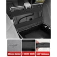thumbnail image 3 of KBH Center Console Cover for 1999-2010 Ford F250 F350 F450 & 2001-2005 F550 with Jump Seat, Black Leather Middle Console Armrest Cover Cushion Pad for Truck Interior Accessories, 3 of 7