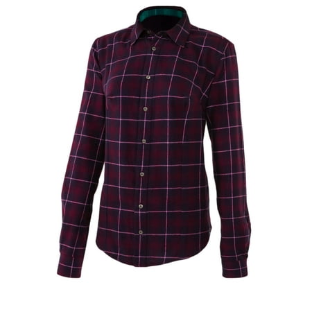 Noble Outfitters 21020-440 Womens Downtown Flannel Long Sleeve Shirt Large