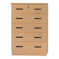 thumbnail image 3 of Better Home Products Cindy 5 Drawer Chest Wooden Dresser with Lock Beech (Maple), 3 of 14