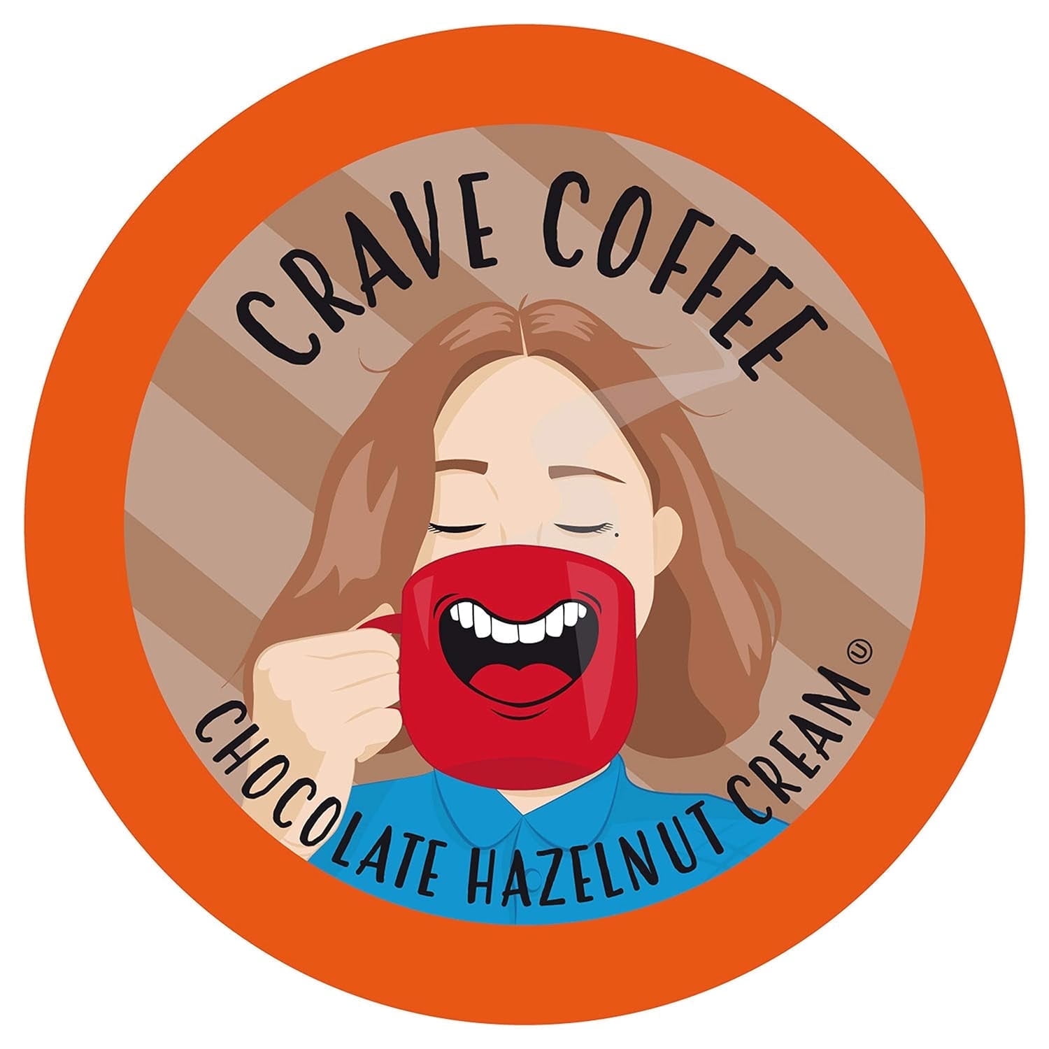 Crave Beverages Flavored Chocolate Hazelnut Creme Coffee Pods for Keurig K Cup Brewers, 40 Count